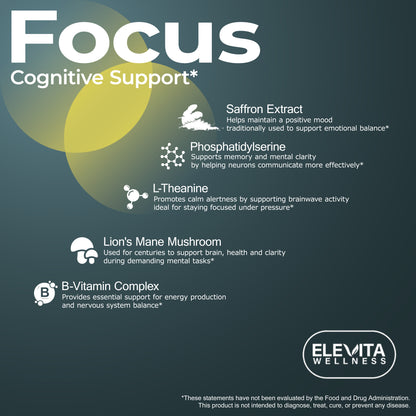 Focus – Cognitive Support for Mental Clarity | 120 Capsules